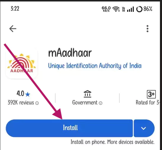 Download mAadhaar App