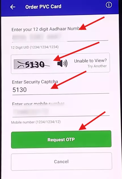 how to order pvc aadhaar card in hindi